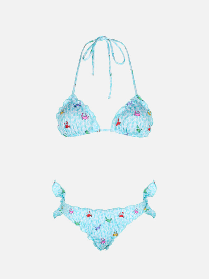 Mc2 Saint Barth Bikini Da Donna Classico A Triangolo Sarius Con Granchio