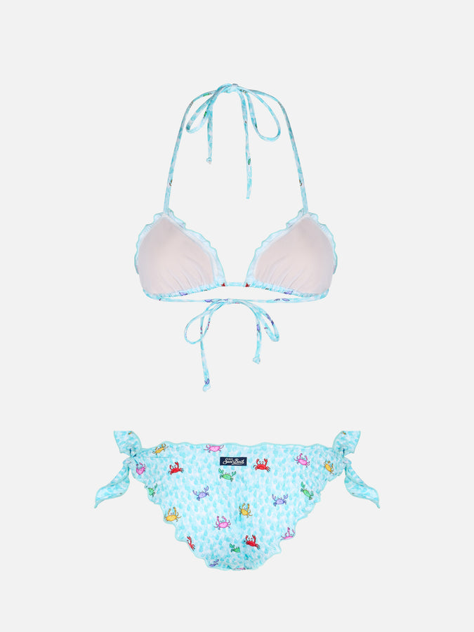 Mc2 Saint Barth Bikini Da Donna Classico A Triangolo Sarius Con Granchio