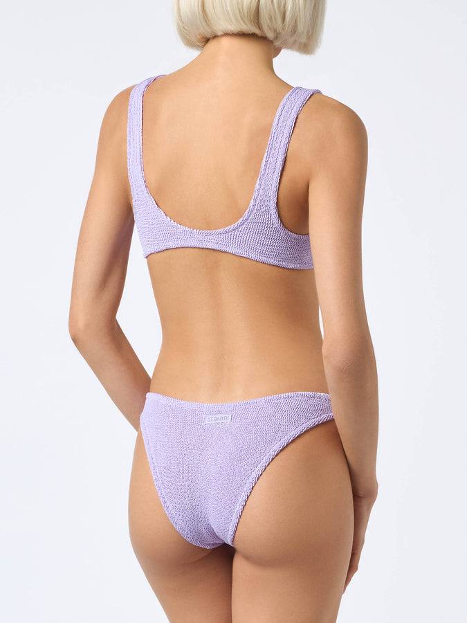 Mc2 Saint Barth Bikini Da Donna Classico Lilla Crinkle Naima Elise