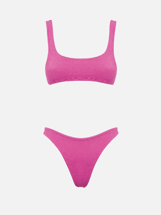 Mc2 Saint Barth Bikini Da Donna Classico Rosa Crinkle Naima Elise