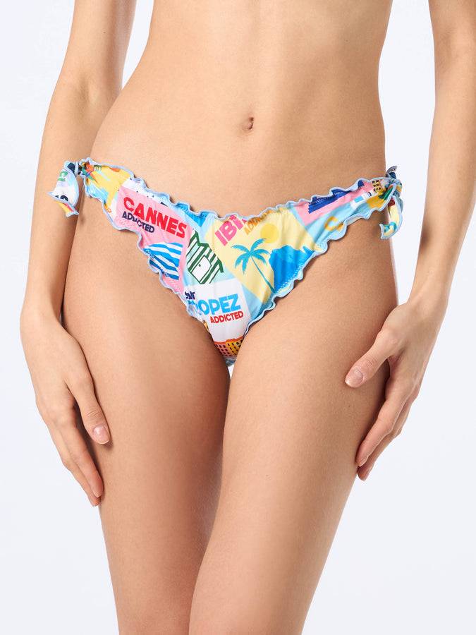 Mc2 Saint Barth Bikini Da Donna Classico Sarius A Triangolo Stampa Cartolina