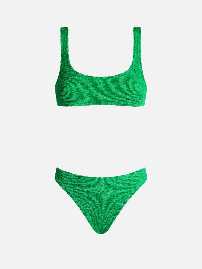 Mc2 Saint Barth Bikini Da Donna Classico Verde Crinkle Naima Elise