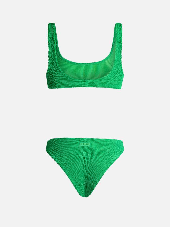 Mc2 Saint Barth Bikini Da Donna Classico Verde Crinkle Naima Elise