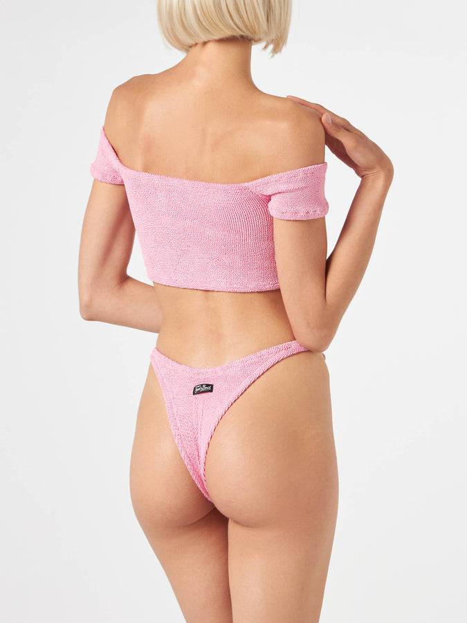 Mc2 Saint Barth Bikini Da Donna Crinkle Spallina Larga