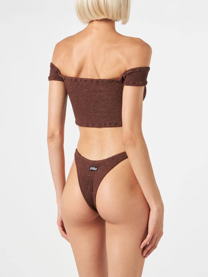 Mc2 Saint Barth Bikini Da Donna Crinkle Spallina Larga