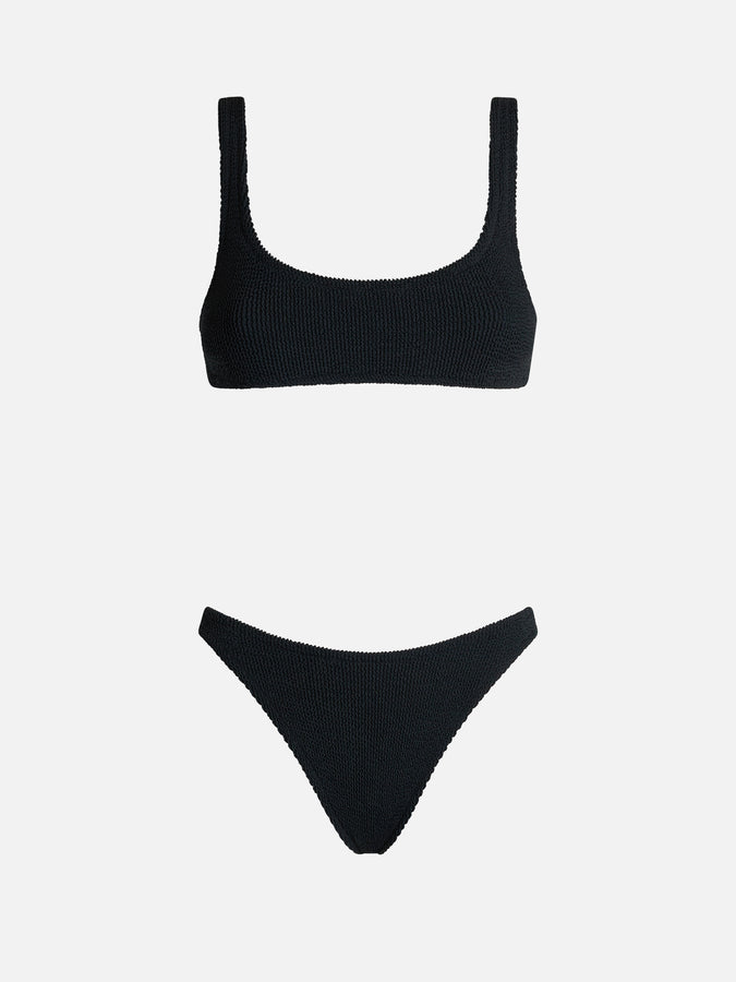 Mc2 Saint Barth Bikini Da Donna Nero Classico A Bralette Crinkle Naima Naomi