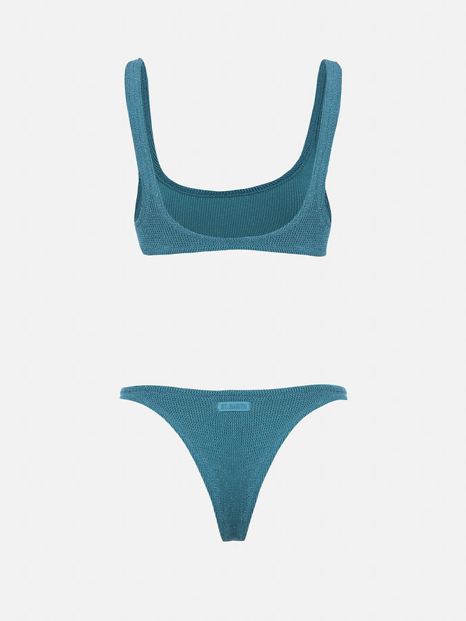 Mc2 Saint Barth Bikini Da Donna Ottanio Classico Lurex Crinkle Naima Naomi
