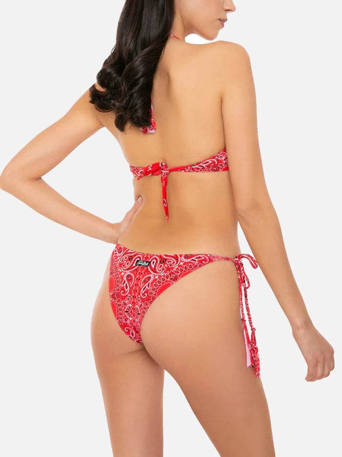 Mc2 Saint Barth Bikini Da Donna Rosso Con Top All'americana