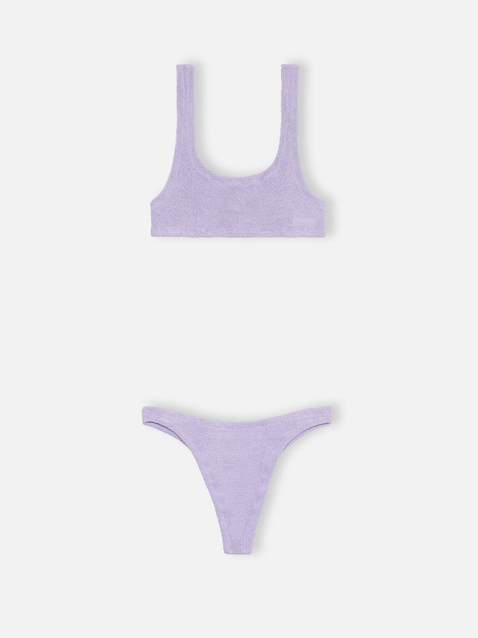 Mc2 Saint Barth Bikini Donna A Bralette Classico Lilla Lurex Crinkle Naima Naomi