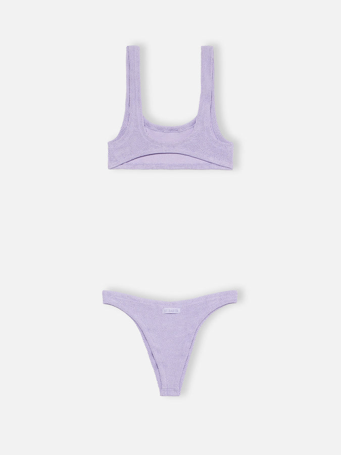 Mc2 Saint Barth Bikini Donna A Bralette Classico Lilla Lurex Crinkle Naima Naomi