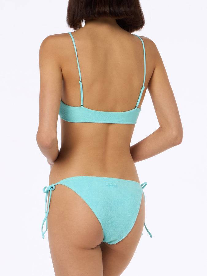 Mc2 Saint Barth Bikini Donna A Bralette Verde In Spugna Judy Virgo