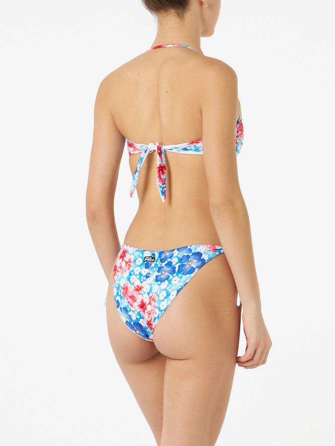 Mc2 Saint Barth Bikini Donna A Fascia Con Stampa Fiori