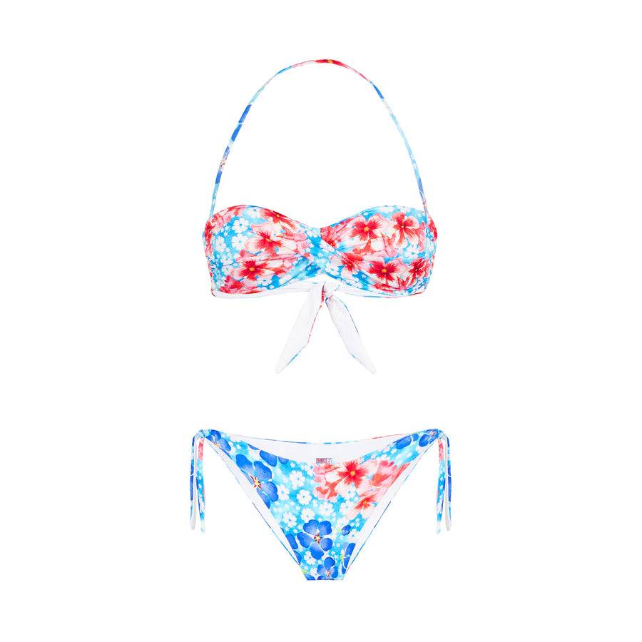 Mc2 Saint Barth Bikini Donna A Fascia Con Stampa Fiori