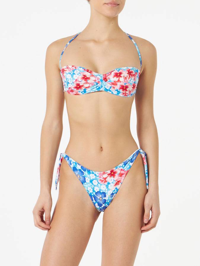 Mc2 Saint Barth Bikini donna a fascia con stampa fiori