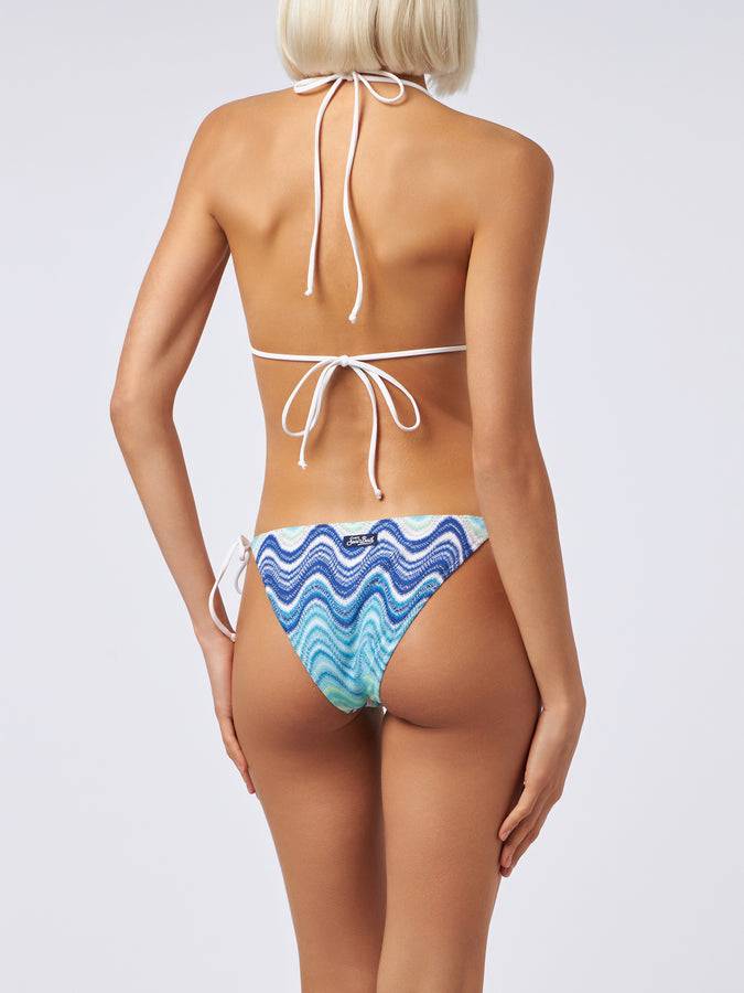 Mc2 Saint Barth Bikini Donna A Triangolo In Maglia Raschel Leah Virgo