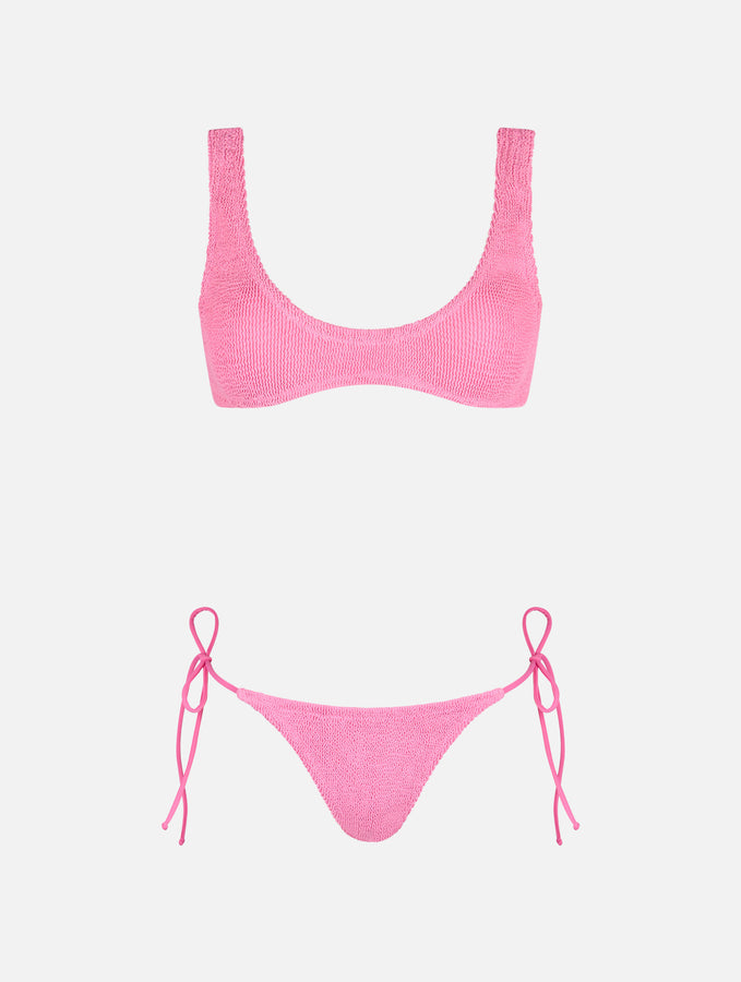Mc2 Saint Barth Bikini Rosa Da Donna A Bralette Crinkle Pamy Norah