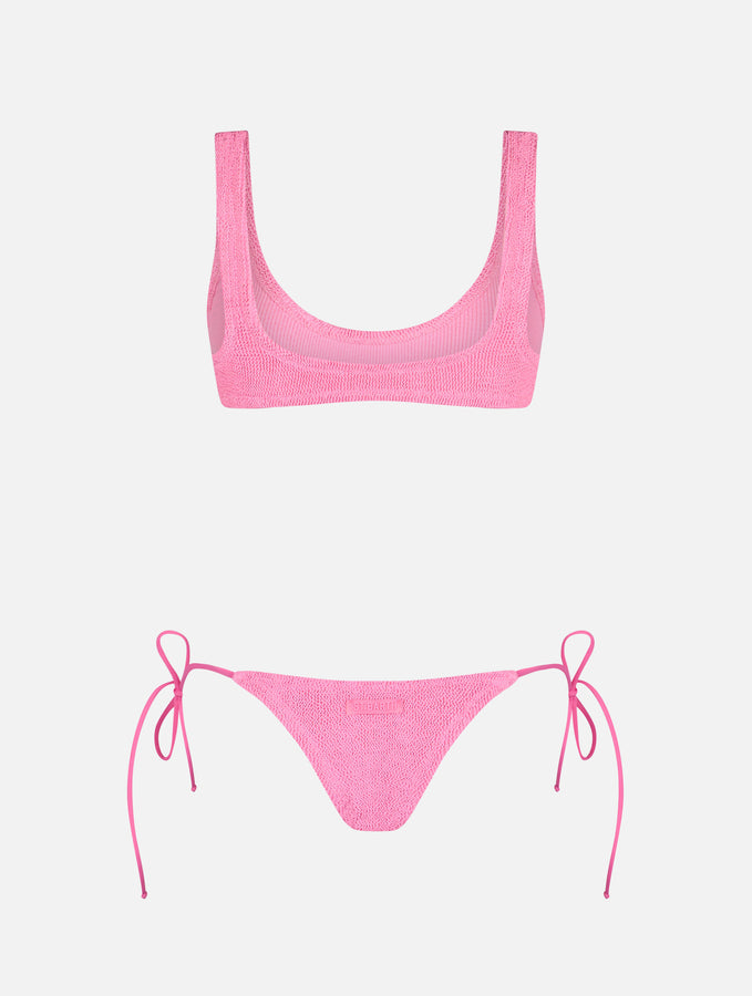 Mc2 Saint Barth Bikini Rosa Da Donna A Bralette Crinkle Pamy Norah