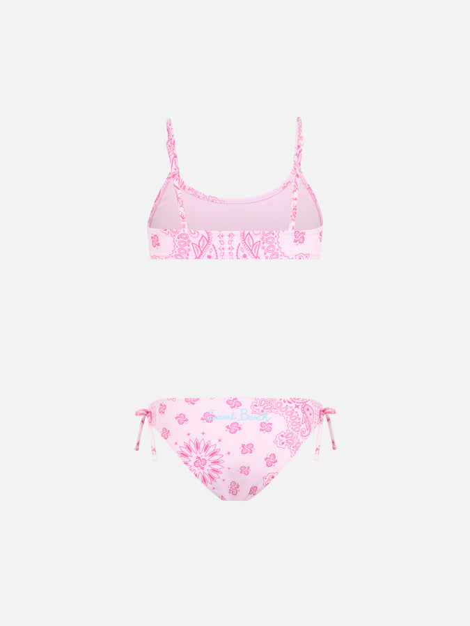 Mc2 Saint Barth Bikini S Bralette Bandana Rosa Da Bambina Jaiden