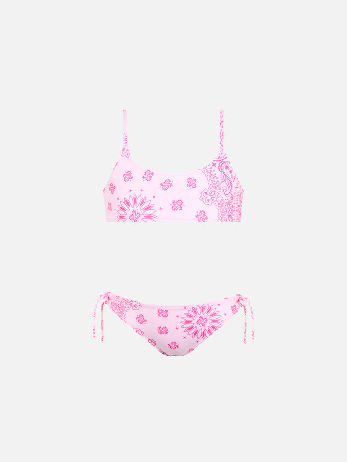 Mc2 Saint Barth Bikini s bralette bandana rosa da bambina Jaiden