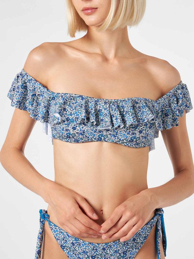 Mc2 Saint Barth Bikini Spalle Scoperte Con Stampa Floreale | EDIZIONE SPECIALE LIBERTY