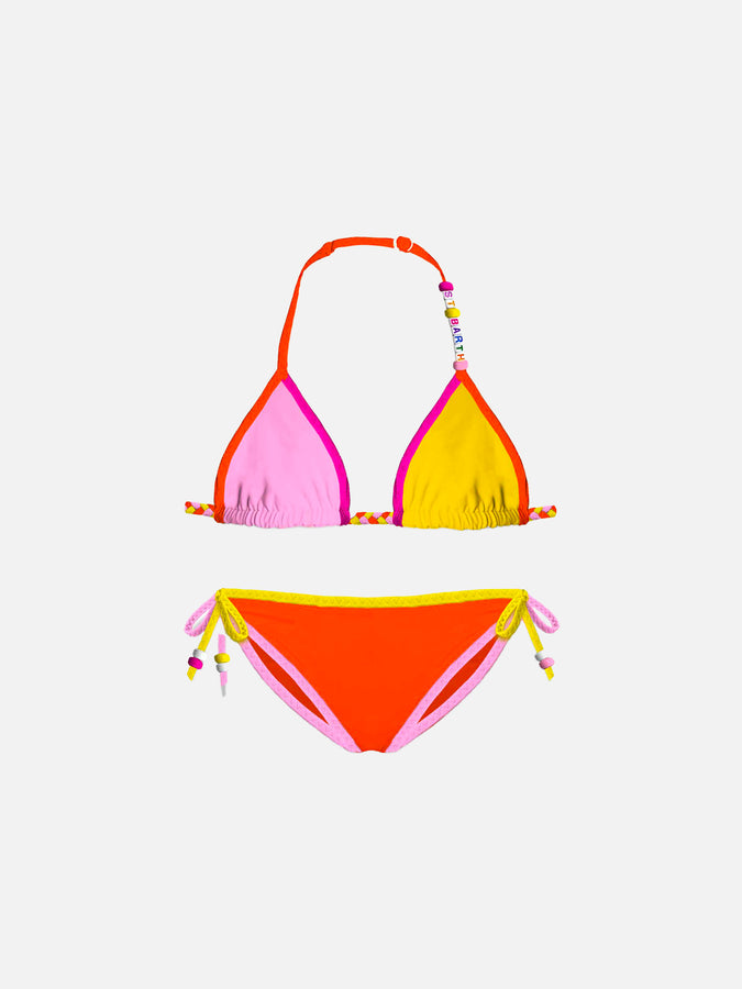 Mc2 Saint Barth Bikini triangolo da bambina con charms