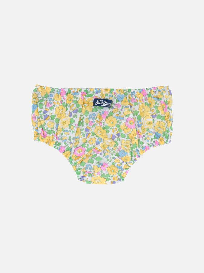 Mc2 Saint Barth Bloomer Per Neonata Pimmy Con Stampa Betsy | REALIZZATO CON TESSUTO LIBERTY
