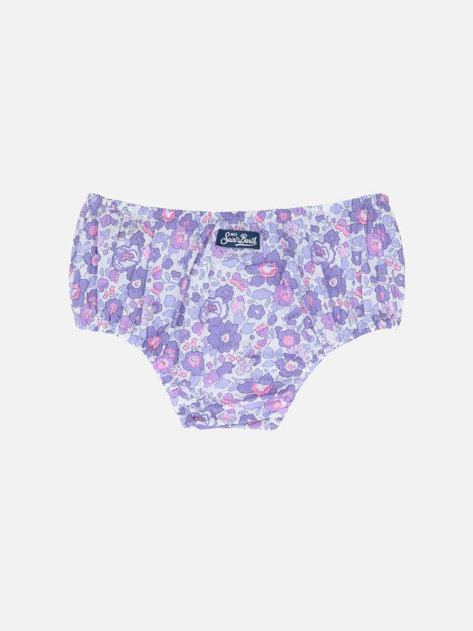 Mc2 Saint Barth Bloomer Per Neonata Pimmy Con Stampa Betsy | REALIZZATO CON TESSUTO LIBERTY