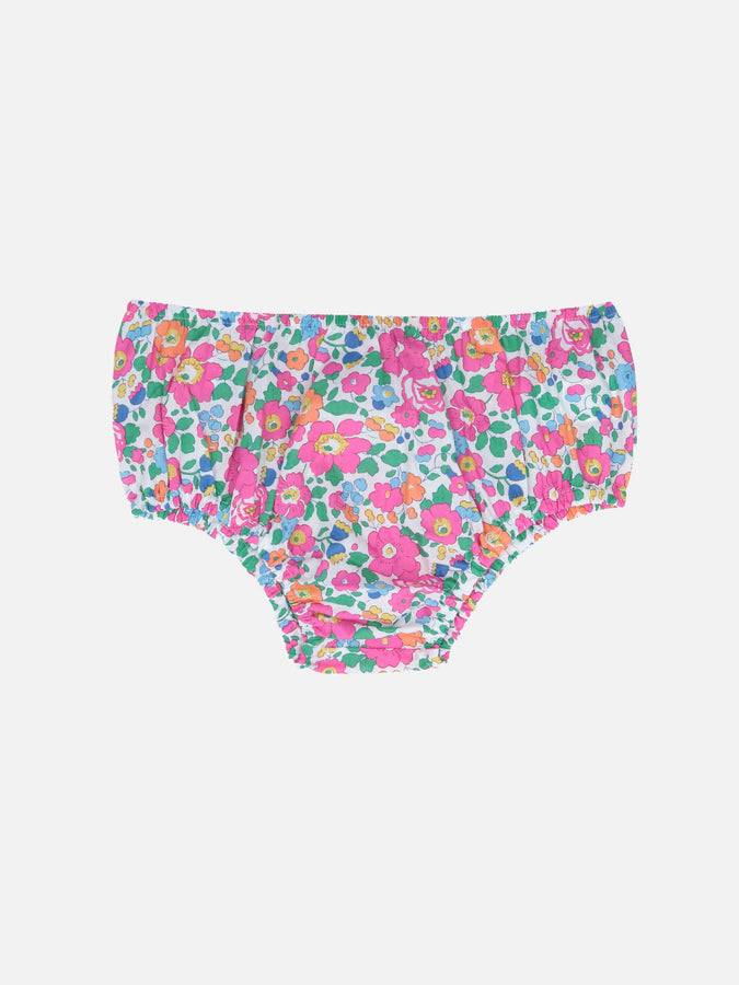 Mc2 Saint Barth Bloomer per neonata Pimmy con stampa Betsy | REALIZZATO CON TESSUTO LIBERTY