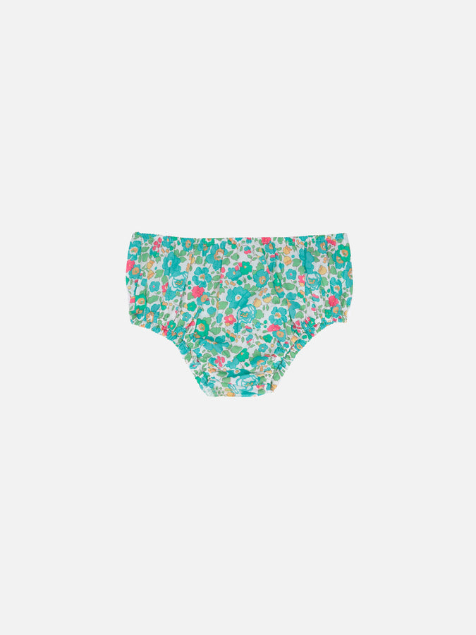 Mc2 Saint Barth Bloomer per neonata Pimmy con stampa Betsy | REALIZZATO CON TESSUTO LIBERTY