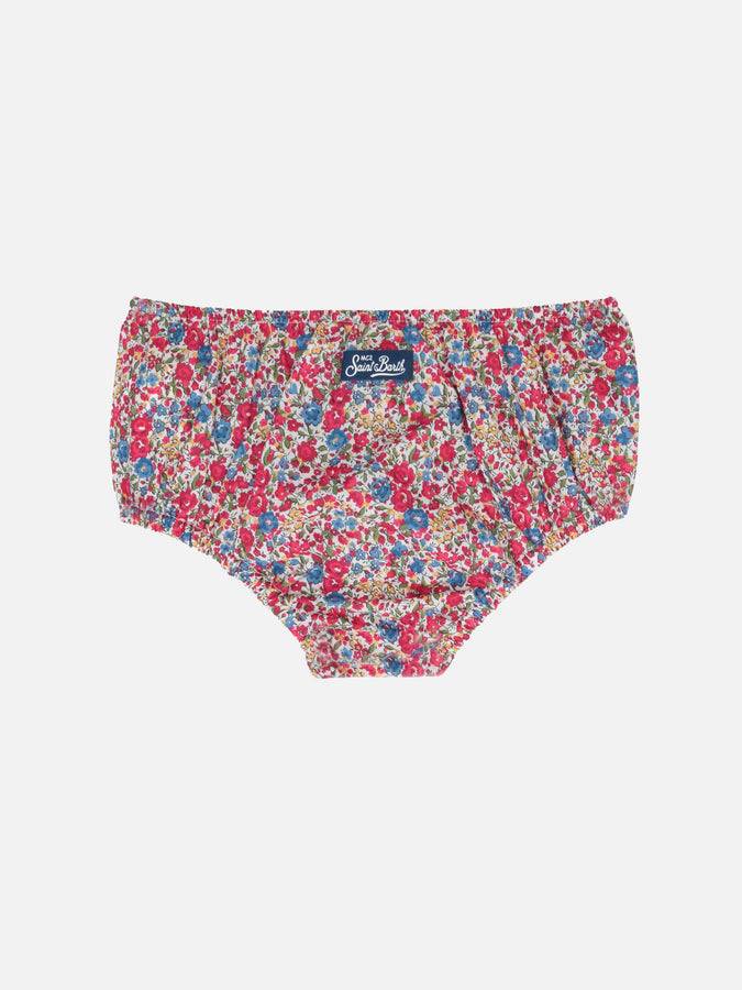 Mc2 Saint Barth Bloomer Per Neonata Pimmy Con Stampa Emma & Georgina | REALIZZATO CON TESSUTO LIBERTY