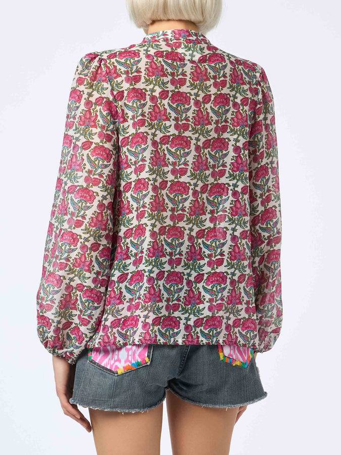 Mc2 Saint Barth Blusa Da Donna In Voile Di Seta Harper