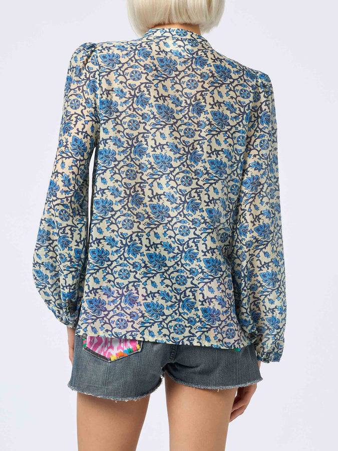 Mc2 Saint Barth Blusa Da Donna In Voile Di Seta Harper