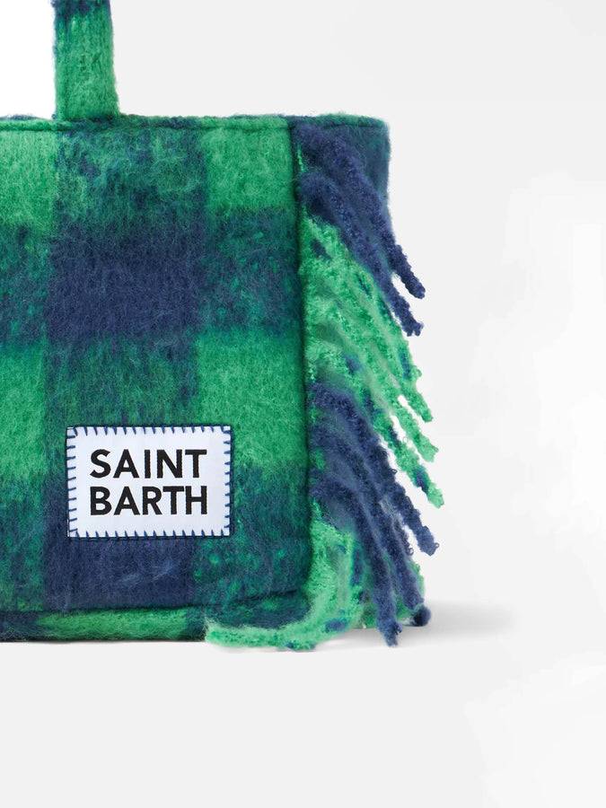 Mc2 Saint Barth Borsa A Mano Colette Con Stampa Tartan Verde
