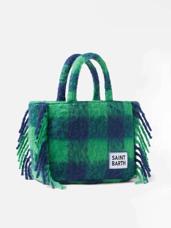 Mc2 Saint Barth Borsa A Mano Colette Con Stampa Tartan Verde