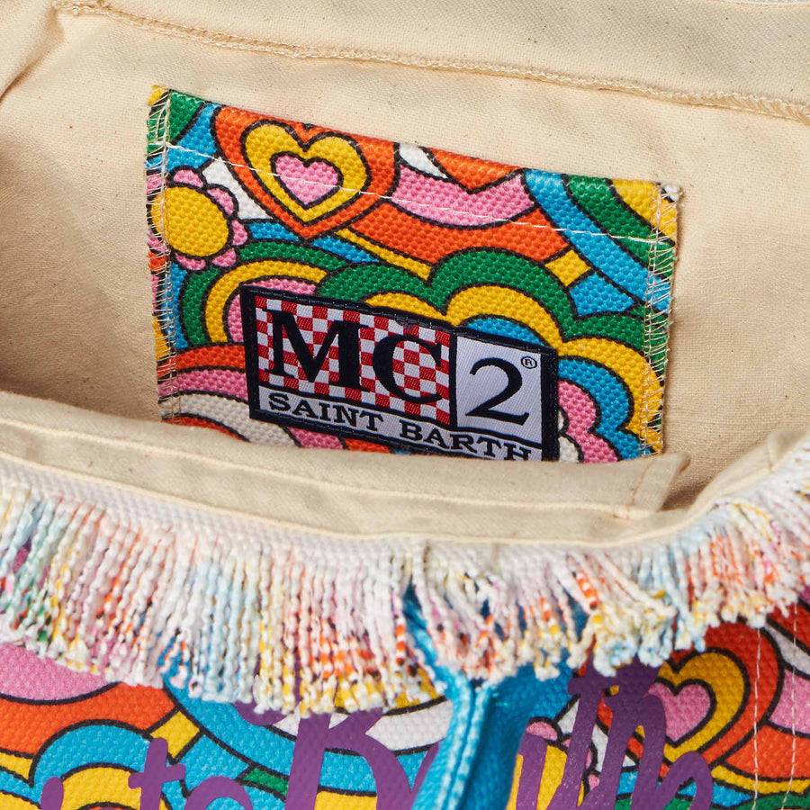 Mc2 Saint Barth Borsa A Mano Colette In Tela Di Cotone Multicolore