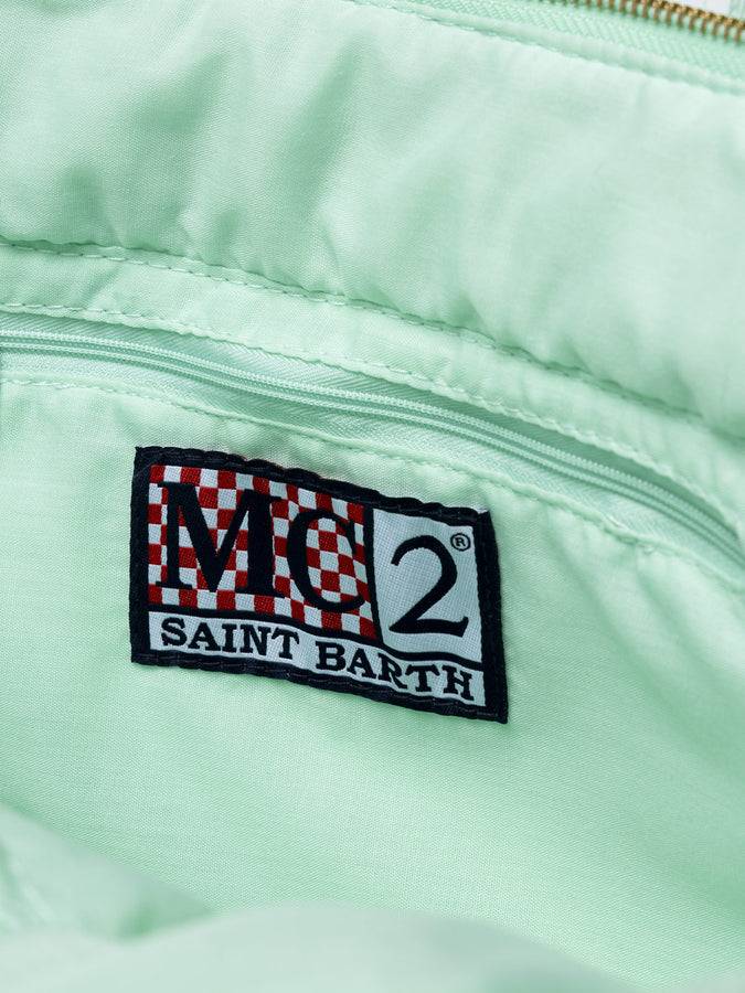 Mc2 Saint Barth Borsa A Mano Colette Terry Verde Salvia In Rilievo