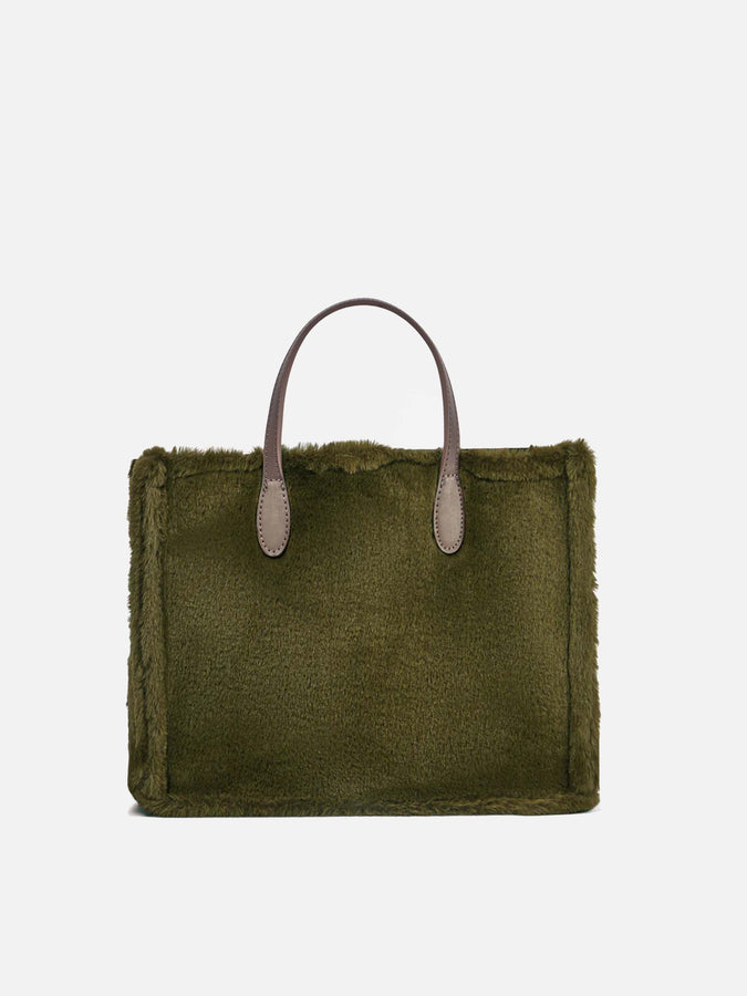 Mc2 Saint Barth Borsa A Mano In Ecopelliccia Verde Vivian