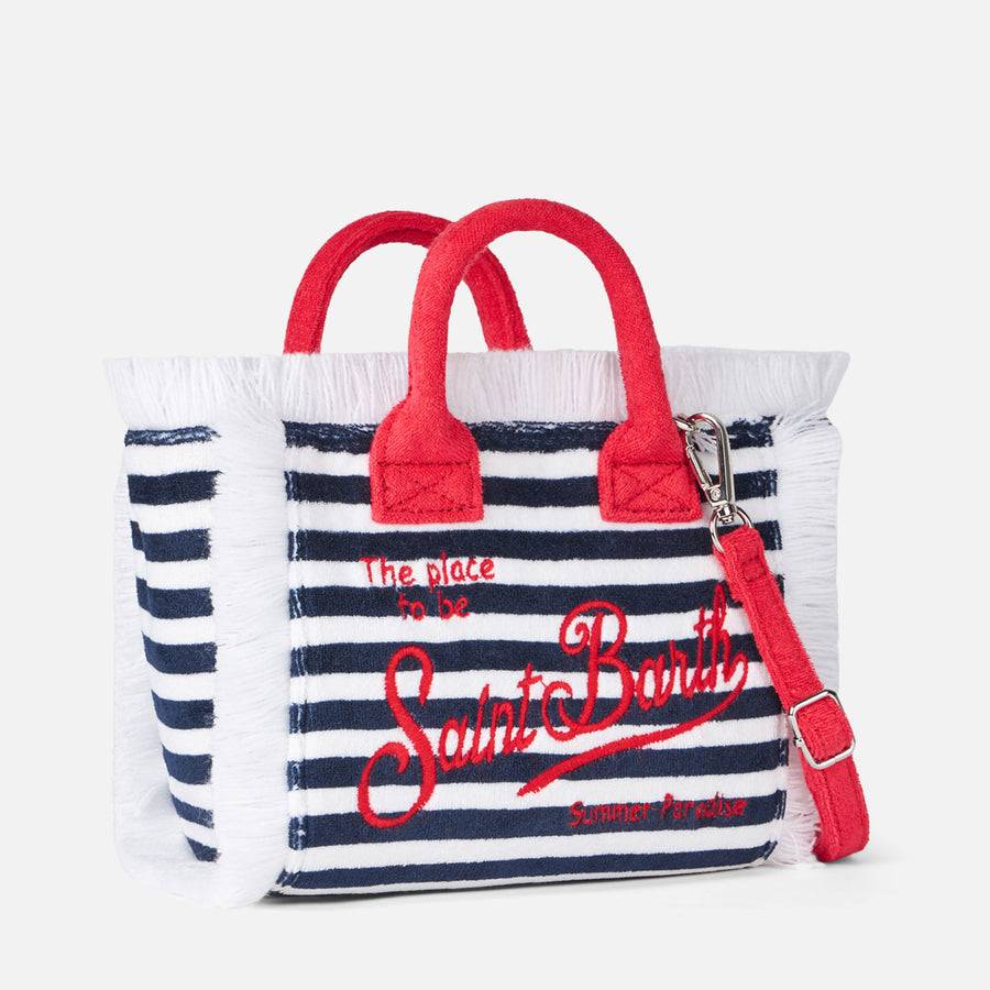 Mc2 Saint Barth Borsa A Mano Mini Vanity In Spugna A Righe