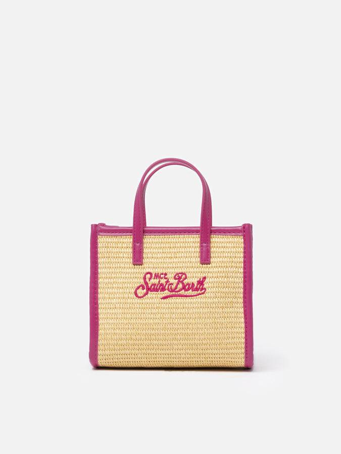 Mc2 Saint Barth Borsa A Mano Mini Vivian In Paglia Beige