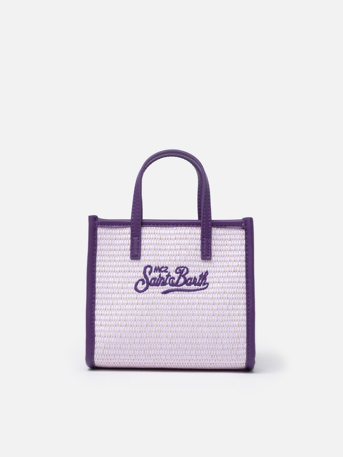 Mc2 Saint Barth Borsa A Mano Mini Vivian In Paglia Lilla