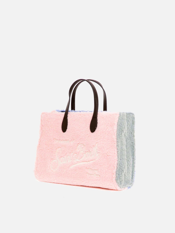 Mc2 Saint Barth Borsa A Mano Vivian In Tessuto Sherpa Multicolor
