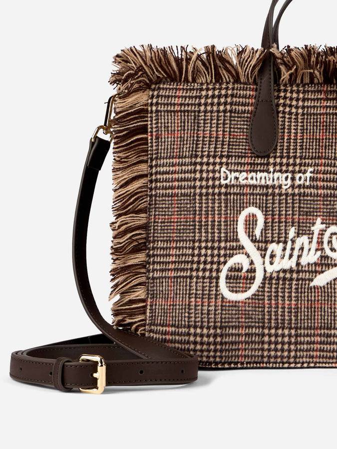 Mc2 Saint Barth Borsa A Mano Wooly Colette Con Frange E Fantasia Principe Di Galles