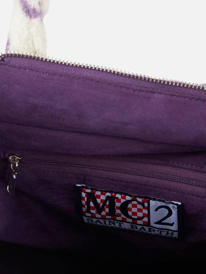 Mc2 Saint Barth Borsa A Mano Wooly Colette Con Frange E Motivo Pied De Poule