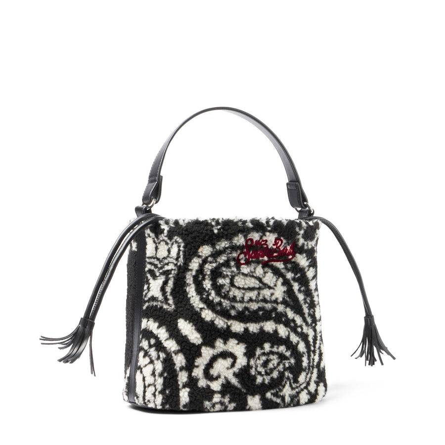 Mc2 Saint Barth Borsa A Secchiello In Sherpa Con Stampa Bandana