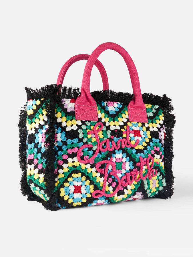 Mc2 Saint Barth Borsa A Spalla All'uncinetto Con Fantasia Multicolore