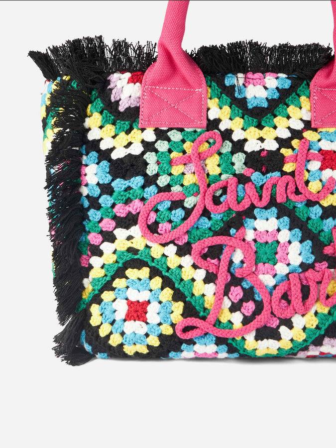 Mc2 Saint Barth Borsa A Spalla All'uncinetto Con Fantasia Multicolore