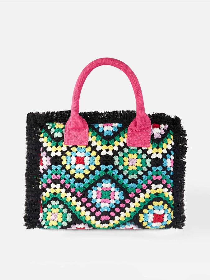Mc2 Saint Barth Borsa A Spalla All'uncinetto Con Fantasia Multicolore