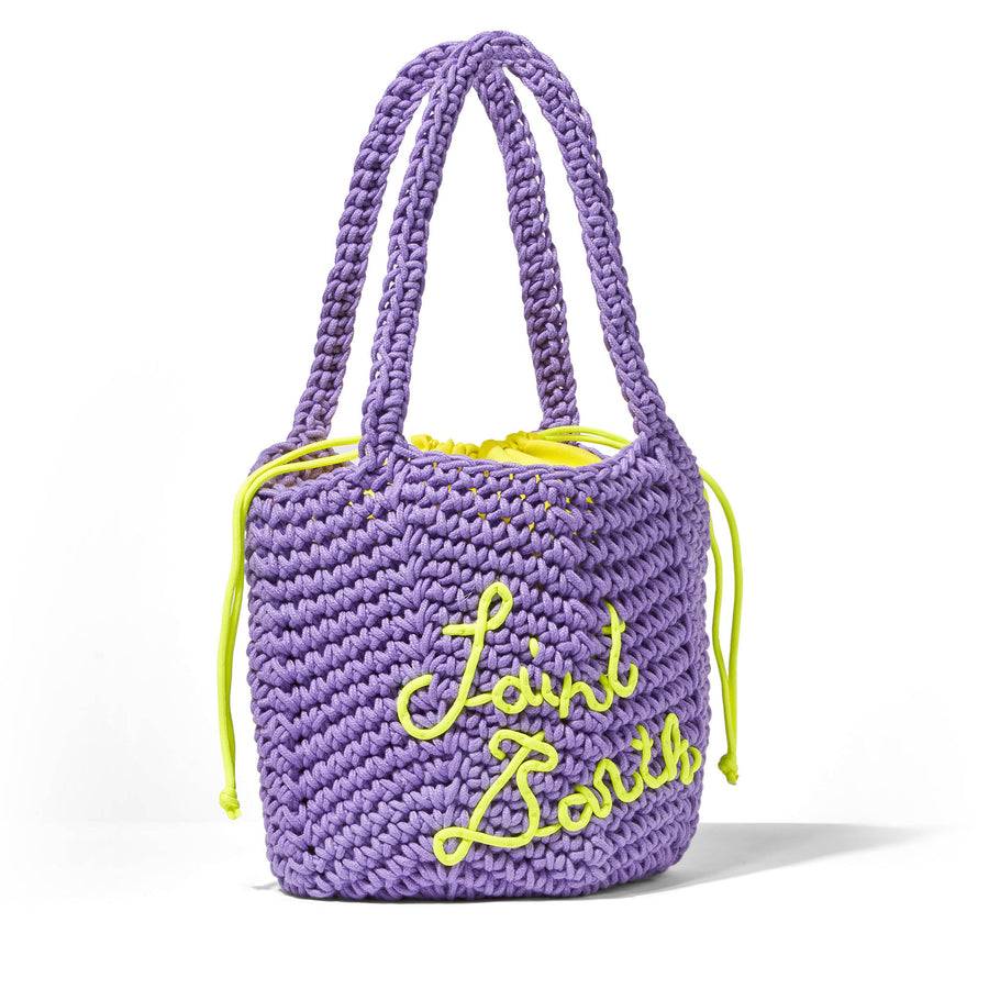 Mc2 Saint Barth Borsa A Spalla All'uncinetto In Corda Viola