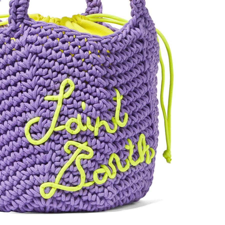 Mc2 Saint Barth Borsa A Spalla All'uncinetto In Corda Viola