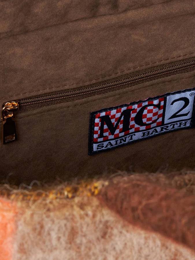 Mc2 Saint Barth Borsa A Spalla Coperta Vanity Con Check Multicolor E Frange